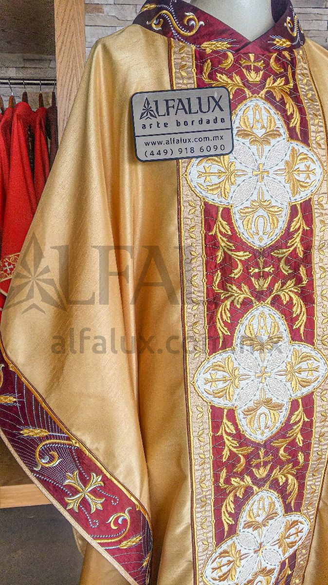 19 ORBIS ORO Laterales Cuello Bordado Dorado Shangtung (2)